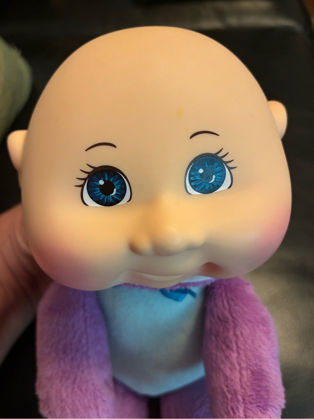 Cuddly Plush Baby Doll in Purple Outfit with Blue Eyes. 1978-2021